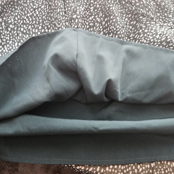 Joie Balloon Sleeve Mini Dress Size LG Green Animal Print Chiffon Retro 90s NWT - Picture 8 of 12